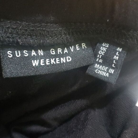 Susan Graver Regular Weekend Crop Pants with Ruching Detail Black, Medium - Picture 7 of 7